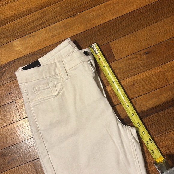 NWT 7 For All Mankind Jen 7 Off White Denim Straight Crop & Roll Jeans Pant - Picture 10 of 12
